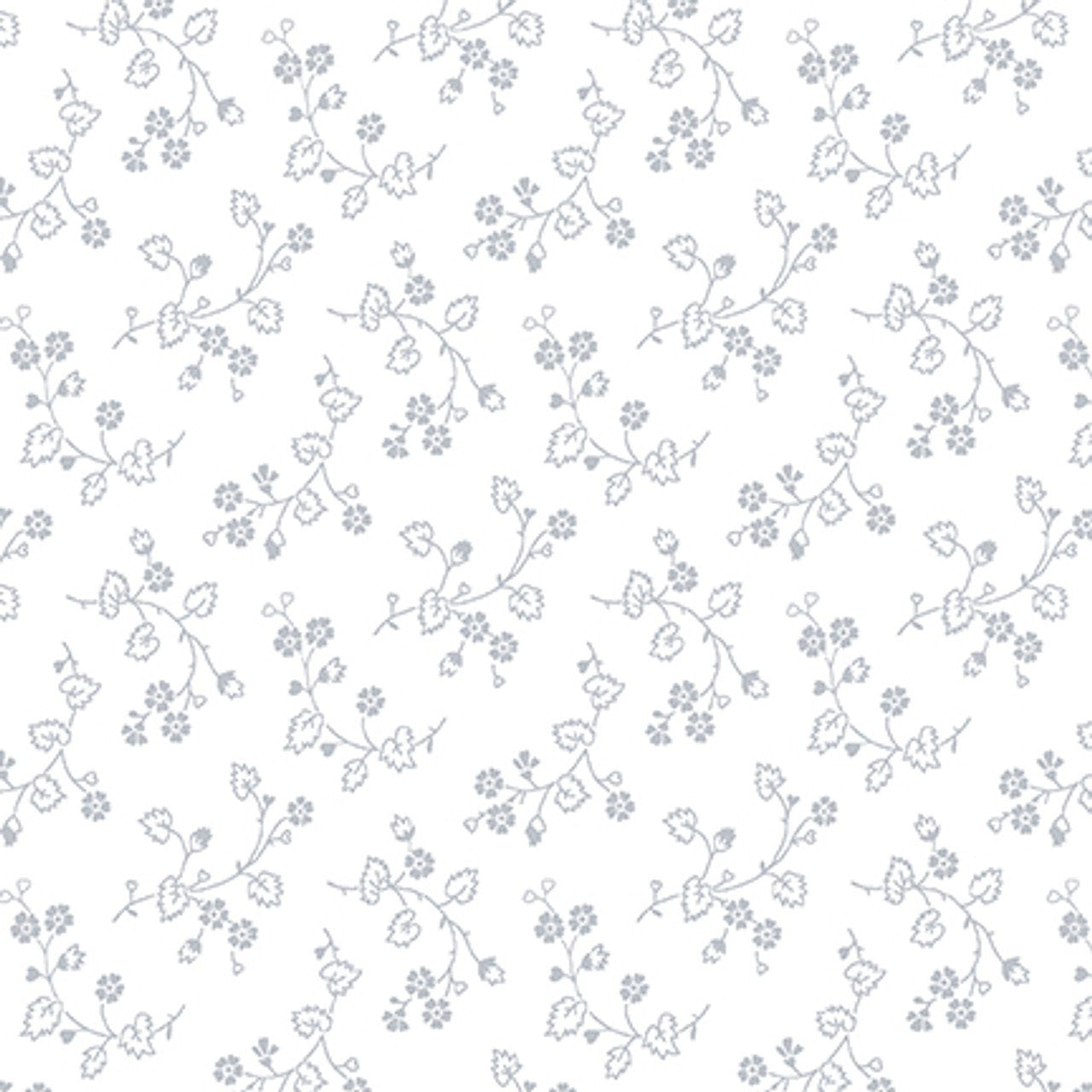 Quilters' Flour VI White on White - Vines