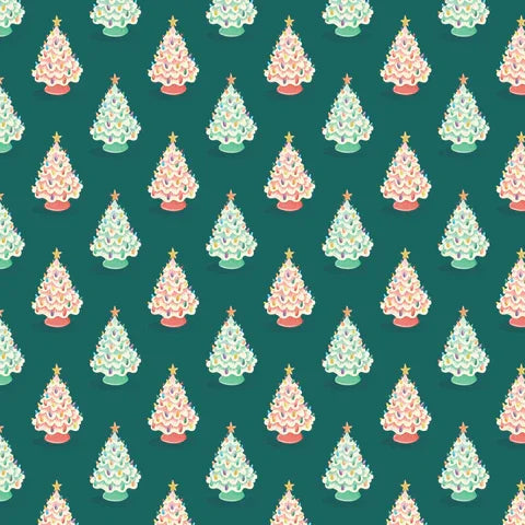 Bright Holiday - Vintage Ceramic Trees