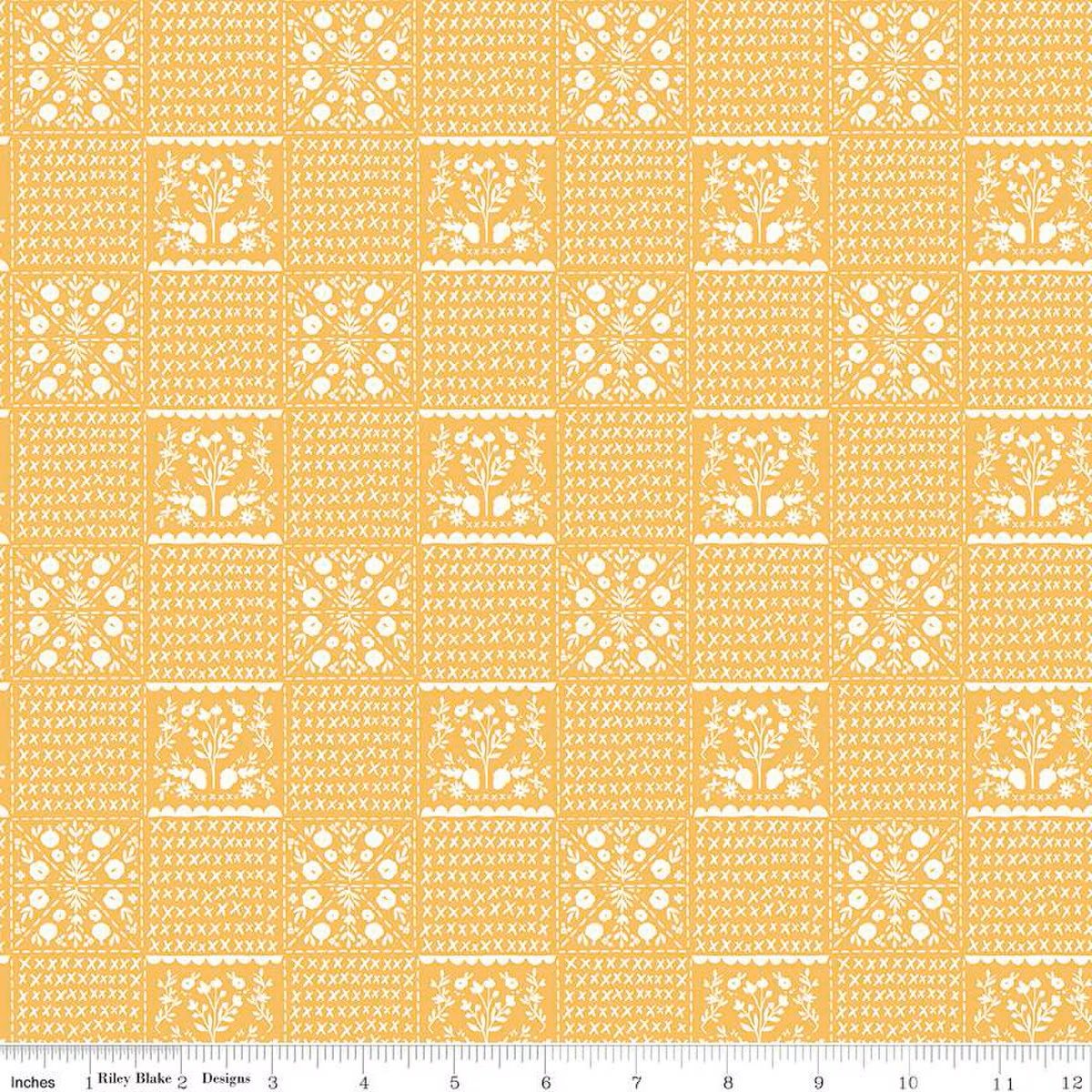 Happy Fall Days - Vintage Squares - Gold
