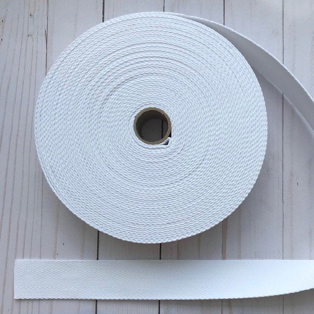 Cotton Webbing - 1-1/2" wide - White (1)