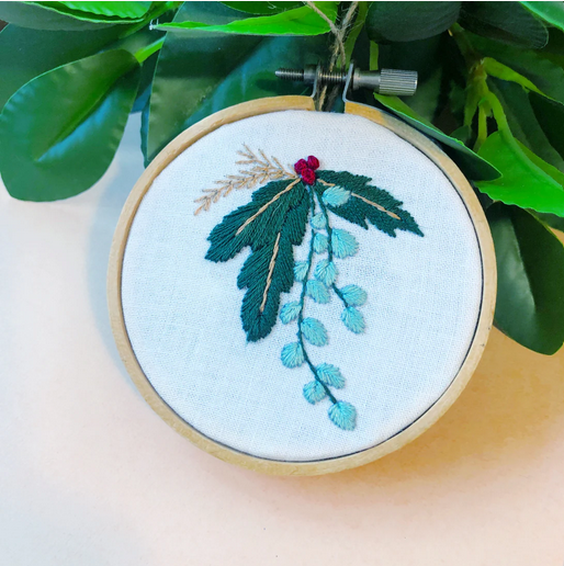 Winter Botanicals Ornament Mini Embroidery Kit